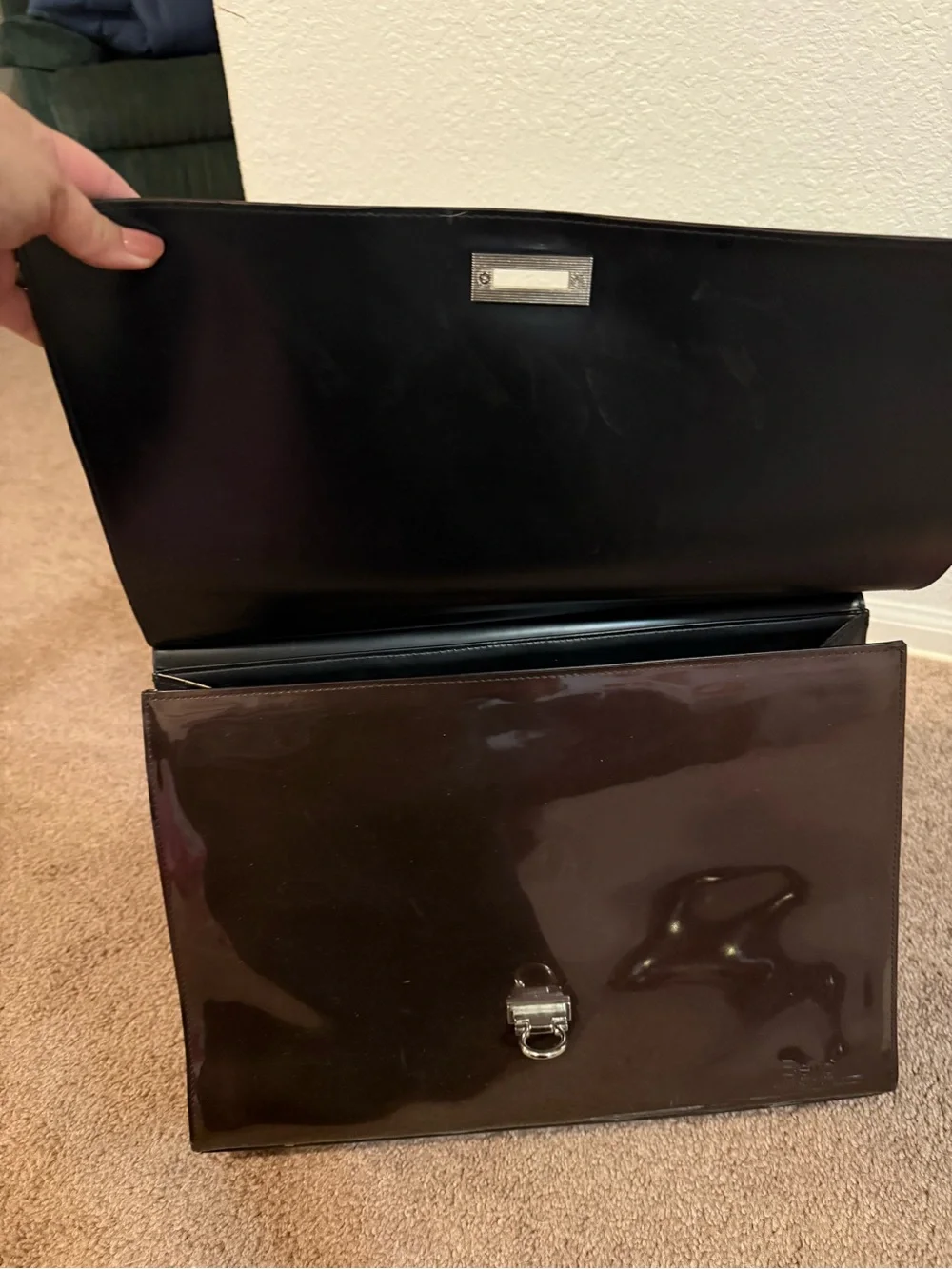 Beijo Glossy Chocolate Brown Women's Laptop Bag